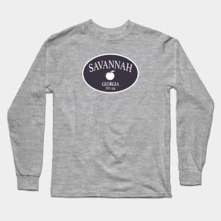 Savannah Georgia Est 1733 Peach Oval Brown Long Sleeve T-Shirt